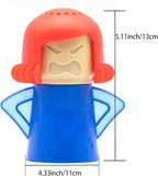Angry Mum Microwave Oven Cleaner for Kitchen Office, Microwave Cleaner Angry Mom Steamer Cleaning with Vinegar and Water, Chemical Free, Steams From Head (Blue)