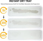 Moforoco Kitchen Dish Soap Dispenser Set, 16OZ Glass Bottle, Hand and Dish Soap Dispenser Set, Instant Dry Tray, Non-Slip Silicone Pad, Brush Holder with Sponge Holder, Kitchen Decor（White Bottle）