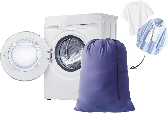 Extra Large Laundry Bag 3 Pack Travel Laundry Bags Dirty Clothes Organizer with Drawstring Closure, 30"x40", for college, dorm and apartment (Blue)