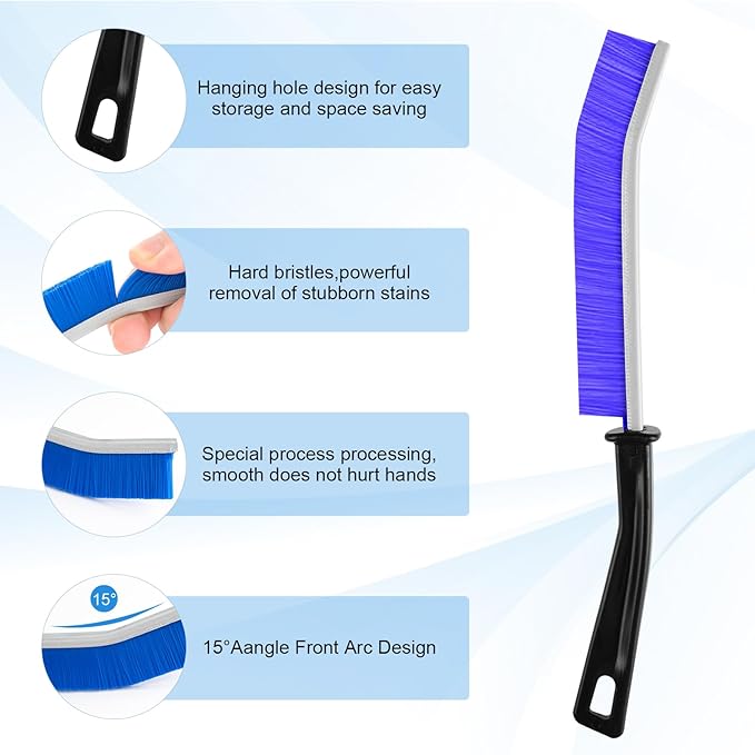 13PCS Crevice Cleaning Brush Set,Multifunctional Hard Bristle Crevice Cleaning Brush Tools for Kitchen, Bathroom, Cup,Window (13)