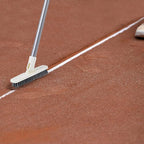 Grout Scrub Brush with Long Handle, Swivel Grout & Corner Cleaning Brush for Tile Floors, Stiff V-Shaped Bristle Grout Cleaner Brush for Grout Line, Deep Grooves, Walk in Shower, Bathroom and Kitchen