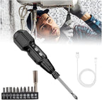 Electric Screwdriver Cordless, Rechargeable Power Screwdrivers Set, Portable Automatic Home Repair Tool Kit with LED Lights USB Cable for Man (1Pc)