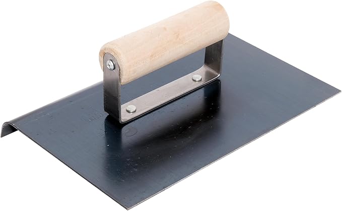 MARSHALLTOWN QLT Blue Steel Hand Edgers, Wood Handle, 152mm Width, 229mm Length, 6mm Radius, 10mm Lip, CE545B