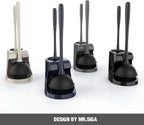 MR.SIGA Toilet Plunger and Bowl Brush Combo for Bathroom Cleaning, Gray, 1 Set
