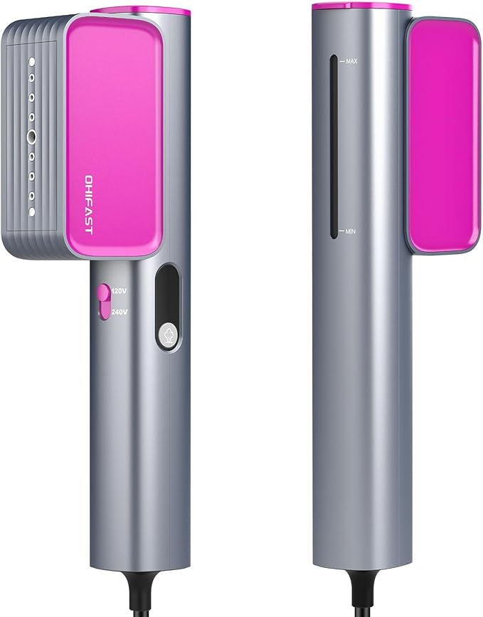 Dual Voltage Travel Steamer for Clothes, 100-240V Portable Handheld Garment Steamer, 15s Fast Heat-up, 9 Mins Continuous Steam, 2-in-1 Iron Steamer for Global Travel and Home