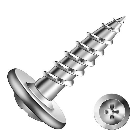 #8 x 5/8" Wood Screw 100Pcs 410 Stainless Steel Standard Thread Truss Head Fast Self Tapping by SG TZH