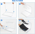 2 Pack Under Sink Organizer, 2 Tier Under Sink Organizers and Storage Multi-Purpose Under Sink Storage for Bathroom Kitchen (White)