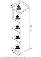 Furinno Cubicle Open Back Decorative Verticle Cube Storage Organizer, 4-Cube, White
