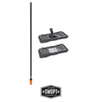 SWOPT 18” Microfiber Dust Mop + 60" Steel Handle, Combo — Includes Additional 18” Microfiber Refill, Machine Washable — Dust Mop Head with Long Handle Interchangeable with All SWOPT Cleaning Products