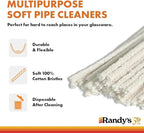 Randy's Black Label Cleaner with 6" Soft Tapered Cleaners – All-in-One Cleaning Kit for Glassware, Glasstops, Ceramic, Metal, and Hard-to-Reach Areas – Glasstop cleaning kit – 12 fl oz