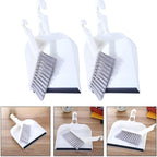 NOLITOY Mini Broom and Dustpan Set 2 Packs White Desktop Cleaning Supplies Table Sweeping Tools for Kitchen Home Office Tea Table Cleanup