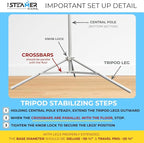 Travel Pro | Adjustable Standing Garment Steaming Rack with Hanger | Fast, Foldable, Sturdy, Portable Steam Ironing Solution for Travel & Home