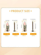 Self Drilling Drywall Anchors with Screws Kit 40Pcs - 2 Size Sheetrock Anchors & 2 Sizes Screw Sizes New Upgraded Zinc Plated Steel No Drill or Holes in Wall for TV, Wall Hanging, Cabinets