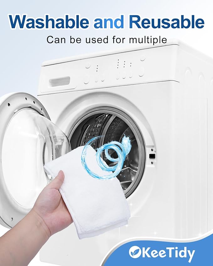 Washable Microfiber Cloths Steam Cleaner Pads Compatible with Dupray Neat Steam Cleaners Accessories Steamer Mop Cleaning Pads, 8 Pack