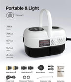 Steam Cleaner, 2500W Pressurized Steamer for Cleaning, Multi-Purpose Steamer for Home, Handheld Steam Cleaner, 15s Fast Heating Car Steamer, Portable Steam Cleaner for Kitchen, Bathroom, Tile (White)