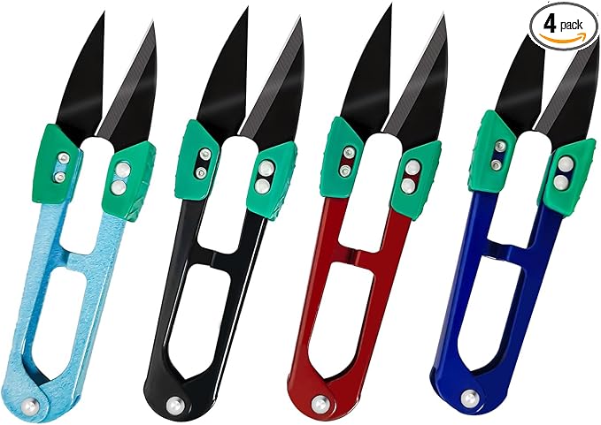 HAISHANG 4Pcs Bonsai Pruning Scissors Garden Plant Trimming Sewing Scissors Yarn Thread Snips,Small Pruning Shears Stainless Steel Pruners Trimmers Gardening Supplies