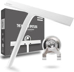 Shower Squeegee for Glass Doors 10 Inch, RICHMIRTH All Purpose Squeegee Cleaning Tool for Window Glass Mirror Bathroom Tile with Suction Cup Hooks - White