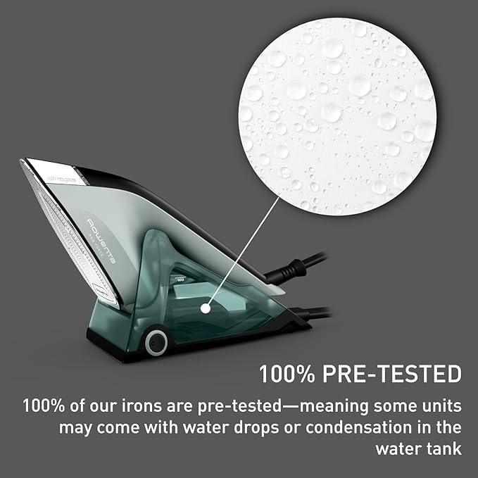 Rowenta, 2-in-1 Duo Force Iron and Steamer for Clothes, 1700W Steam Iron, Stainless Steel Soleplate, Ultra-lightweight, Detachable 13.5-oz Water Tank, 30s Heat-Up, Anti-Drip, Black & Green, JR4030