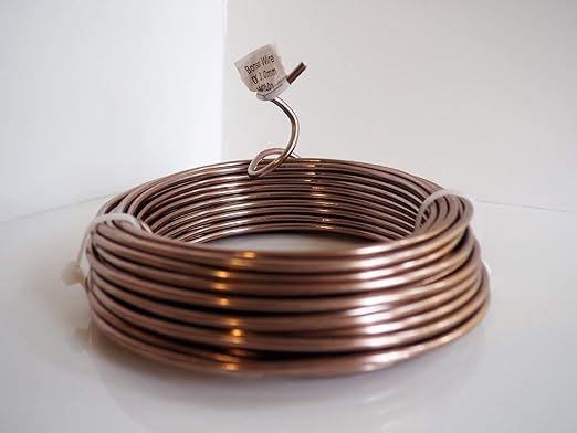 Anodized Aluminum 4.0mm Bonsai Training Wire 250g Large Roll (23 feet) - Choose Your Size and Color (4.0mm, Brown)
