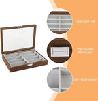 Wooden Sunglasses Organizer Box, Eyewear Display Eyeglass Case, Glasses Storage Box Sunglass Holder Gifts