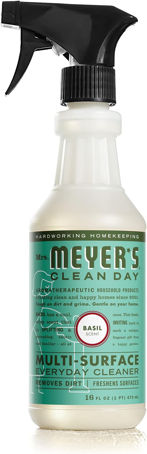 MRS. MEYER'S CLEAN DAY All-Purpose Cleaner Spray, Basil, 16 fl. oz