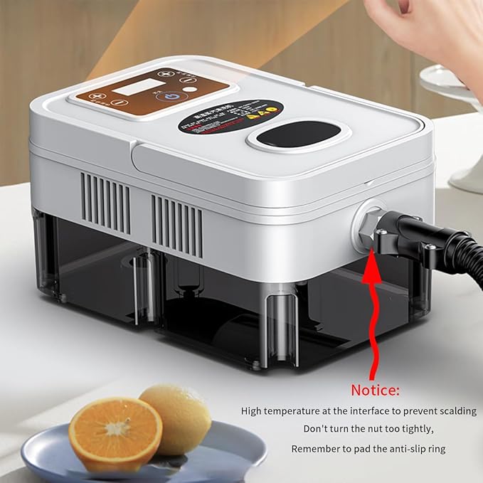 Portable Steam Cleaner Handheld Steam Cleaner High Pressure Steamer for Deep cleaning 1200ML Steam Cleaning Machine for Home Use With 6 Brushes Cleaning for Couch Auto Floor (White)