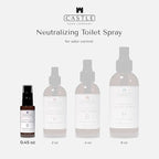 Castle Flush Therapy Neutralizing Toilet Spray | Odor Control | Bathroom Freshening Spray | Neutralizes Odors at the Source | Gentle Yet Powerful Formula | Fresh Citrus | 0.45 oz (2 Pack)