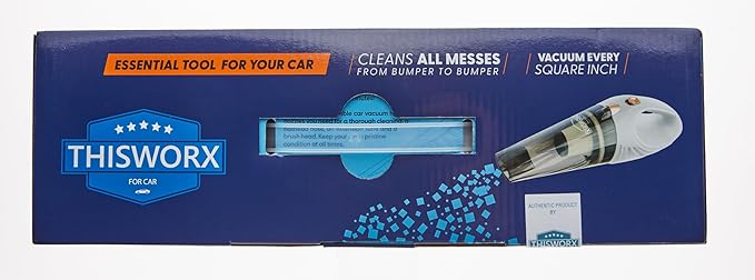 ThisWorx Car Vacuum Cleaner - Portable Handheld Mini Vacuum Cleaner W/ 16ft Cord, Bag, & Attachments - Small Vacuum for Car, RV, Boats, Travel