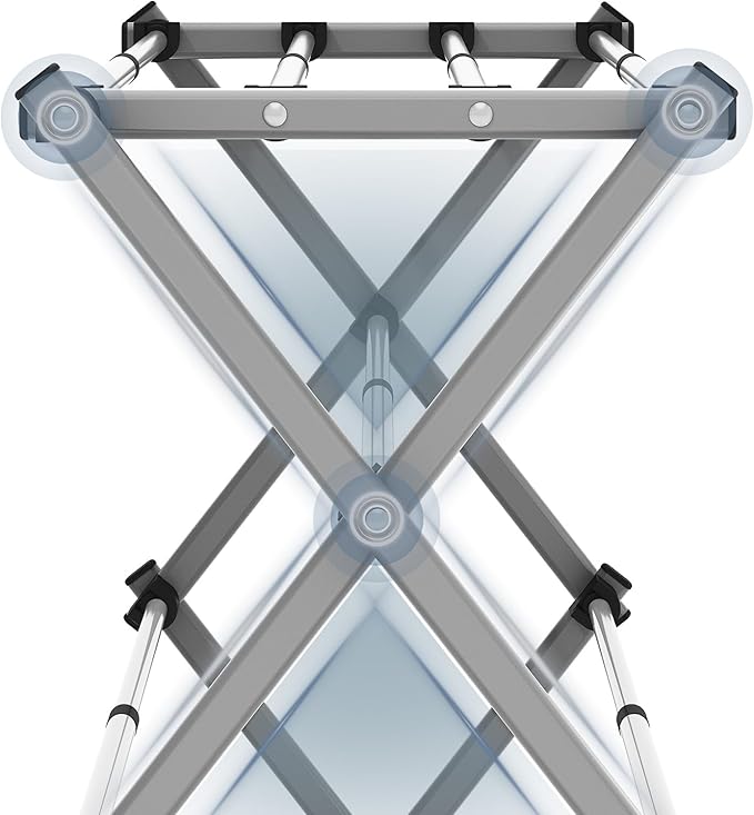 APEXCHASER Drying Rack Clothing, Clothes Drying Rack Foldable, Laundry Drying Rack Expandable, Small Clothe Hanger for Baby Clothes Towels Bibs, Socks, Clothes Airer for Indoor Outdoor Use, White/Grey