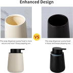 Enra Foaming Soap Dispenser,12 oz Beige Foam Ceramic Hand Soap Dispenser for Bathroom,Kitchen with Easy-to-Press Pump(Beige Poam Type)