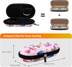 Double Eyeglasses Case, Hard Shell Dual Sunglasses Organizer with Zipper Clip Travel Glasses Storage for Women Men