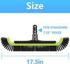 Sepetrel Upgrade Pool Brush Head for Cleaning Walls,Heavy Duty Inground/Above Ground Swimming Pool Scrub Brushes,Suitable for Various Harsh Environments