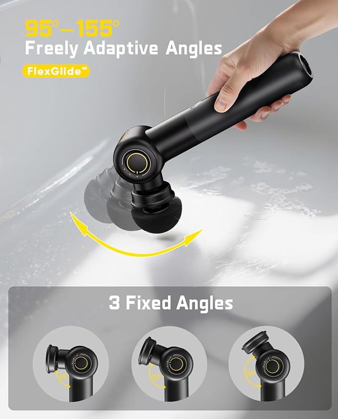 Fanttik VoltiPulse G9 Pro Electric Scrubber, Dual-Speed Rotary Cleaner with 6 Brush Heads, Adjustable Angle & Extendable Handle, IPX7 Waterproof, Type-C Charging for Bathroom, Tile, Grout