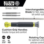 Klein Tools 80045 Screwdriver and Nut Driver Tool Kit, Includes Magnetic 11 in 1, Multi-Bit Stubby and Electronics Screwdrivers, 3-Piece