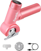Fanttik C8 Nano Easyswap Cordless Electric Scissors with LED Display, Type-C Rechargeable Cardboard Cutter with 2 Blades, EasySwap Blade Change, LED Light, for Thin Cardboard Box Carpet Leather, Pink