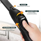 Steam Cleaner,Multipurpose Neat Canister Steamer with 21 Accessories, 5 Mins Heating with 1.5L Tank,Rolling Cleaning Machine for Carpet, Floors,Windows,Mirrors,Glass and Cars (White orange)