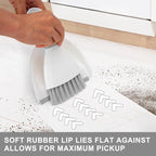 Small Hand Dust Pan and Brush - Small Broom and Dustpan Set, Mini Broom and Dustpan, Compact Dustpans and Brush for Home Cleaning, Sofa, Desk, Guinea Pig Cage, Cat Litter, etc. (Gray 2 Set)