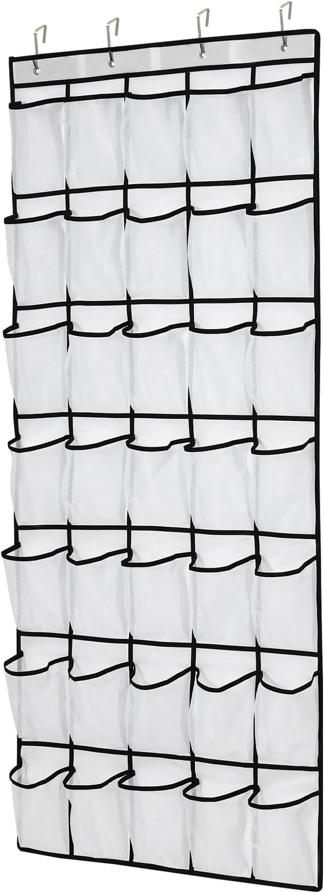 35Large Pockets Over The Door Shoe Organizer, Mesh Pockets Shoe Holder Rack, Capacity Shoe Hanging Storage，door shoe rack With 4 Metal Hook.