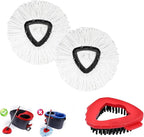 Mop Replacement Heads 2 Pcs & 1 Scrub Brush Combo for Ocedar Easywring 1-Tank System,Microfiber Spin Mop Replacement Head,Machine Washable for Bathroom,Kitchen,Tub and Tile Cleaning