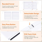 Lifewit 12 Pack Drawer Dividers 4" High, 13.5"-22" Adjustable Drawer Organizer with 18 Inserts for Clothes/Makeup, Plastic Expandable Separators in Dresser/Bedroom/Bathroom/Kitchen/Office