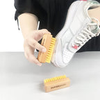 Shoe Cleaning Brushes, Wooden Shoe Sole Bottom Scrub Brush, Stiff Nylon Bristles Scrubbing Stubborn Stains - 3 Pack