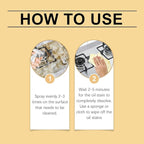 All Purpose Cleaner Spray - Kitchen Cleaner Spray Range Hood & Stove Degreaser Sprayer for Kitchen, Easy to use Heavy Duty Stove and Oven Cleaner