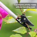 32-Inch Cut and Hold Pruners, Long-Reach Tree Pruner with Rotating Cutter Head, Long Pruning Shears for Garden, Fruit Picking, Branches Trimming