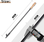 AGM Fire Poker for Fire Pit, 32" Long Heavy Duty Campfire Poker Stick with Wooden Handle for Camping, Fireplace, Bonfires, Rust Resistant Portable Fire Pit Tools Accessories for Outdoor & Indoor
