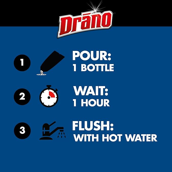 Drano Dual-Force Foamer Clog Remover, Commercial Line, 17 oz