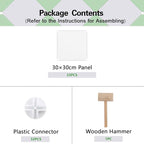 C&AHOME Cube Storage, 9-Cube Bookshelf, Plastic Closet Cabinet Organizer, DIY Stackable Bookcase, Modular Shelving Units Ideal for Home, Office, Kids Room, 36.6" L x 12.4" W x 48.4" H Milky UPCS09M