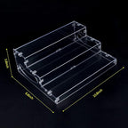 evron Pantry Organization and Storage Clear Plastics Spice Rack Organizer for Cabinet & Countertop (ASSEMBLY REQUIRED) 3 Tier Organizer Versatile Tierd Shelf Organizer 10.5"