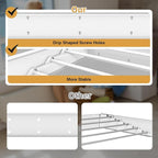 Laundry Drying Rack Collapsible, Wall Mounted Clothes Drying Rack, Space Saving Foldable Drying Rack for Laundry, 23.6" Wide, 11.2 Linear Ft, 4 Aluminum Rods, 60 lb Capacity