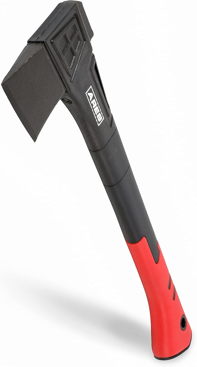 ARES 45005 – 18-Inch Chopping Axe – Lightweight Fiberglass Handle Construction – High-Carbon Steel Blade Head – Gardening, Hiking, and Outdoor/Adventure Applications
