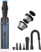 Chuboor Car Vacuum Cleaner High Power Cordless Rechargeable, 16000PA Powerful Handheld Vacuum, Portable Mini Vacuum with LED SOS Light, Small Hand Held Vacuuming Cordless, Dust Busters(P16-Blue)